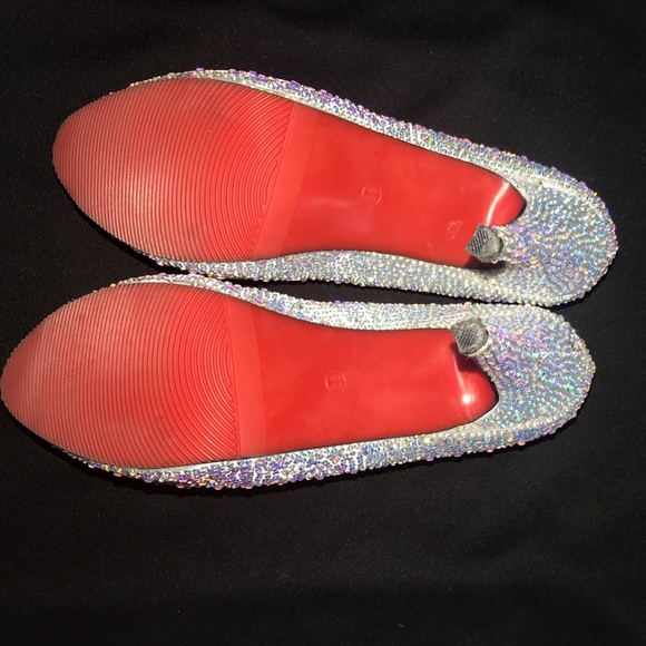 Beautiful Ailila Crystal  Red Bottom Heels - Picture 2 of 3